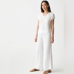Michael Stars White Susie Gauze Pant, NWT